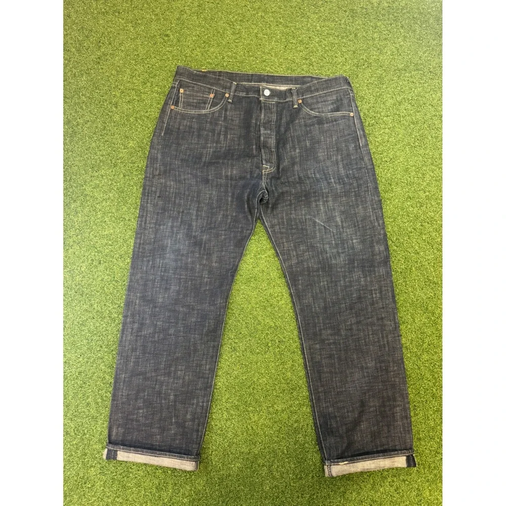 Levis 501 Original Fit Mens Dark Wash Indigo Denim Jeans W40 L32 00501-0669